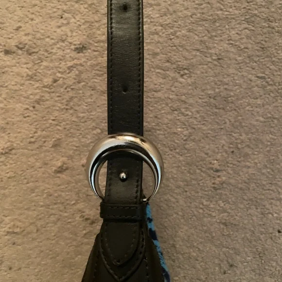 Marine Serre Black and Blue Patterned Women's Bag